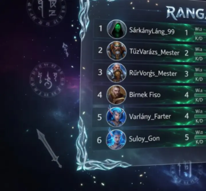 Leaderboard interface displaying ranking stats and percentile breakdowns
